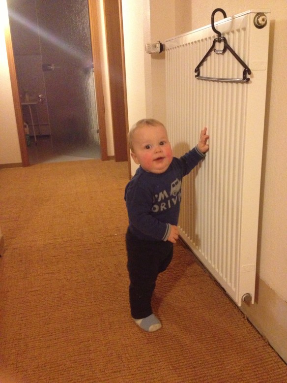 Felix in Gammelshausen an der Heizung